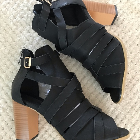 Chaussures à Talon Compensé Noires De Dlo - Taille US 8.5 Femme, Occasion Très Bon état, Style Plateforme